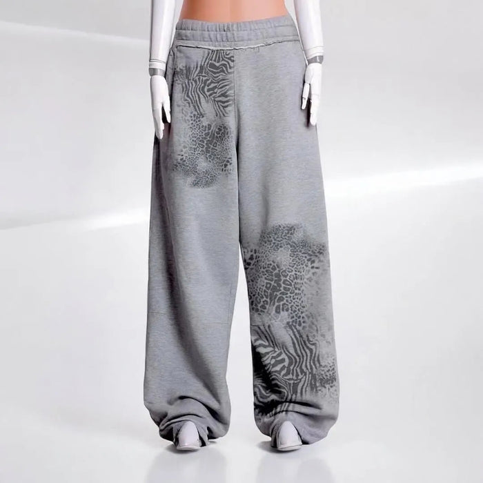 Cheetah Print Heavyweight Loose Fit Sweatpants