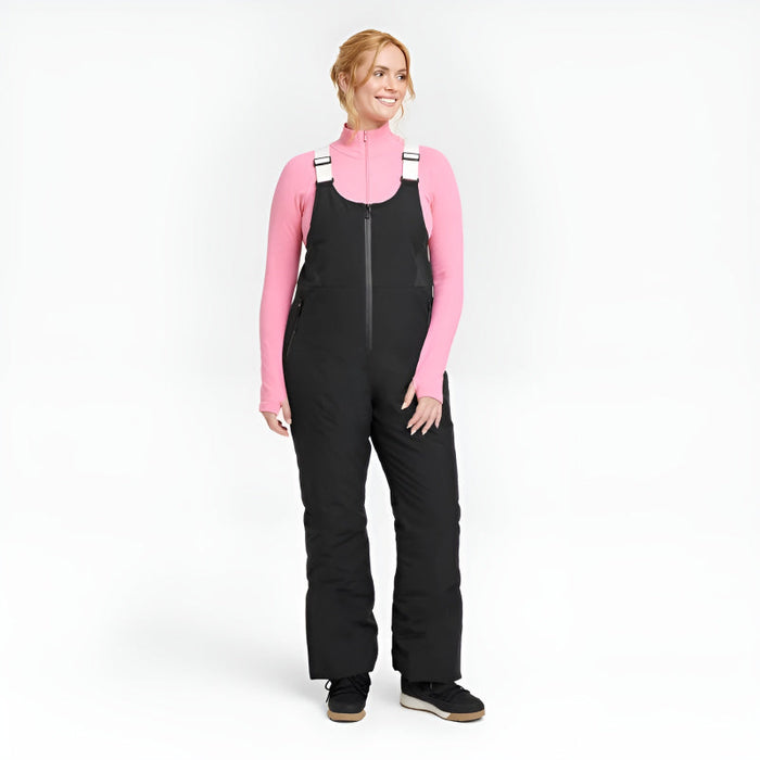 Bib Pants With Adjustable Straps And Zippered Pockets