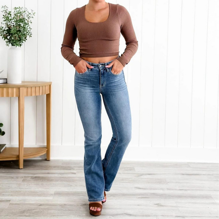 Womens Tummy Control Jeans,Holy Grail Bootcut Jeans,Butt Lifting Jeans for  Women,Stretchy Jeans for Women
