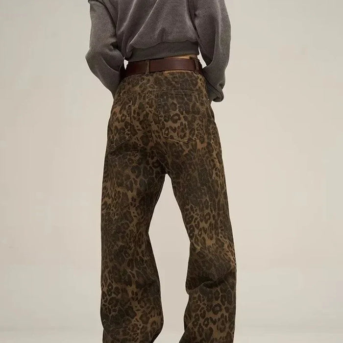 Leopard Patterned Cargo Pants
