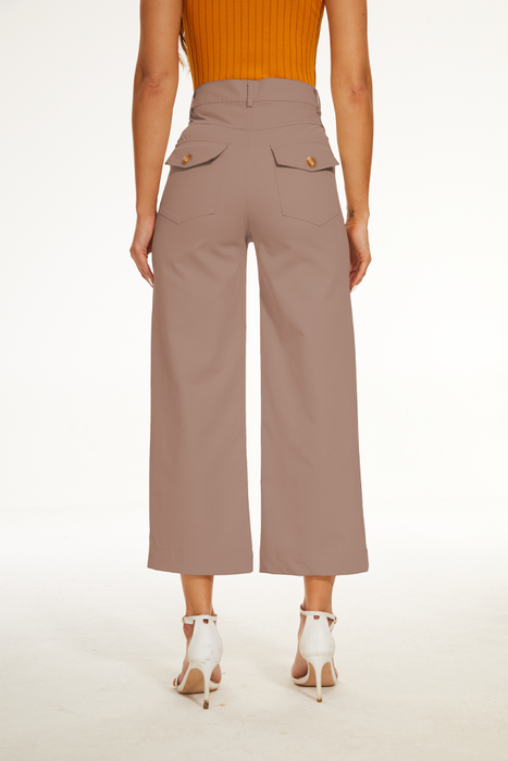 Twill Wide Leg Pant