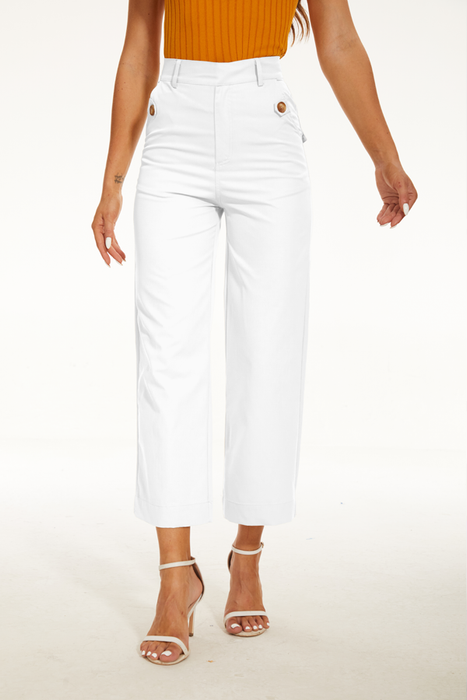 Twill Wide Leg Pant