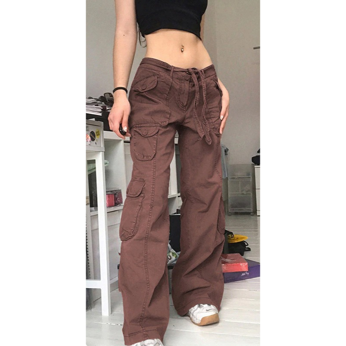 Women's Straight Oversize Cargo Pants With Pockets — Legletic