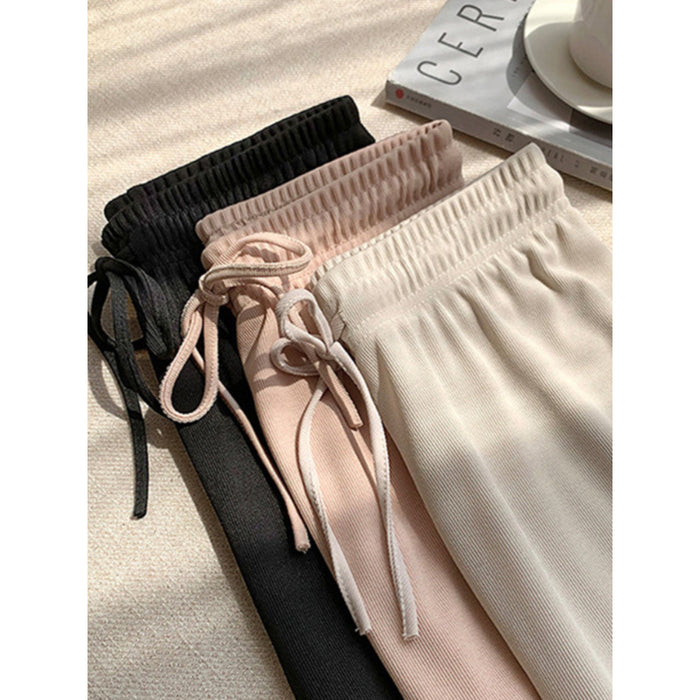 Women's Ice Silk Ankle Length Casual Summer Pants