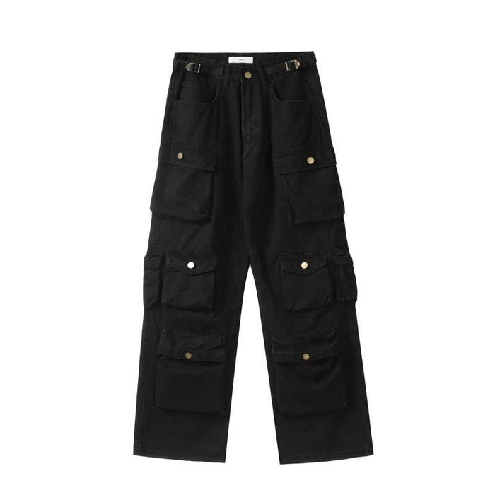 Men's Multi-Pocket Overalls Loose Casual Trousers