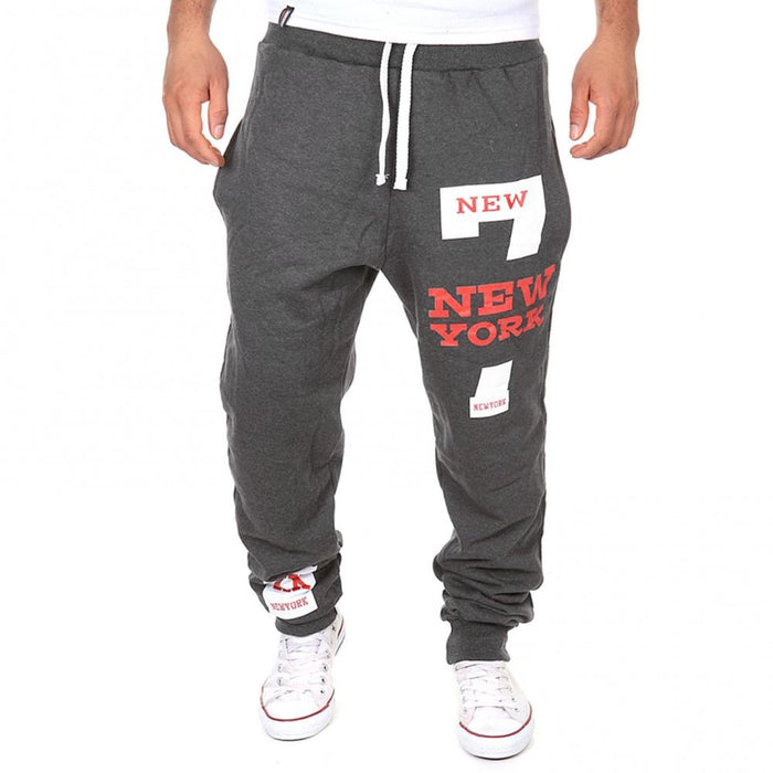 Casual Jogger Number 7 Printed Letter Sweatpants Trousers