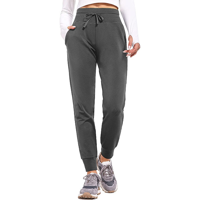 Women's Fleece Lined Pants Water Resistant Thermal Joggers Winter Running Hiking Sweatpants Snow Pants Pockets