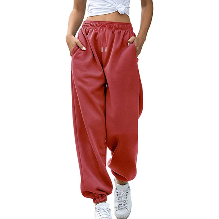 Women High Waisted Sweatpants Joggers Drawstring Athletic Pants With Pockets