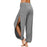 Women's Yoga Harem Pants Side Slit Joggers Workout Sweatpants