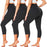 Pack Of 3 Leggings for Women Butt Lift-High Waisted Tummy Control Black Workout Yoga Pants