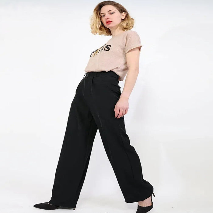 Thin Fabric Classics Straight High Waist Pants