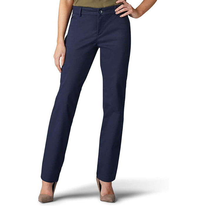 Wrinkle Free Relaxed Fit Straight Leg Pant For Women