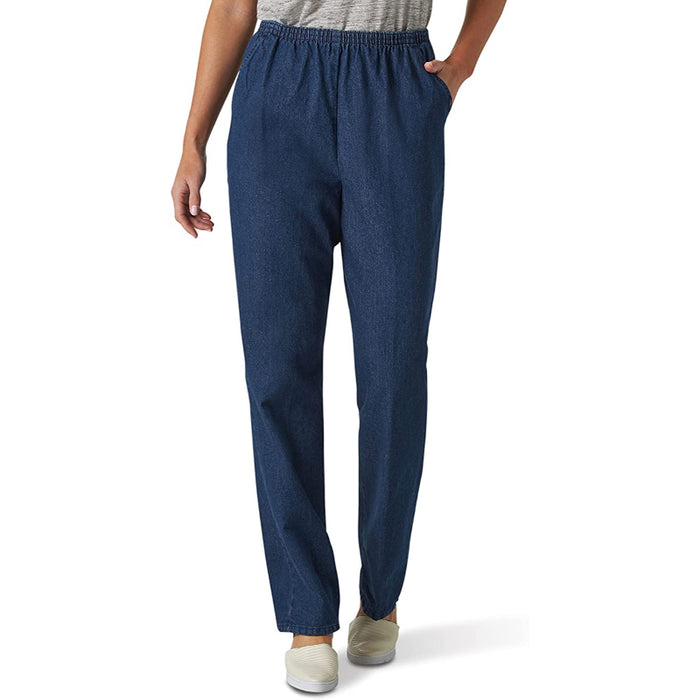 Women Cotton Pull-On Pant With Elastic Waist