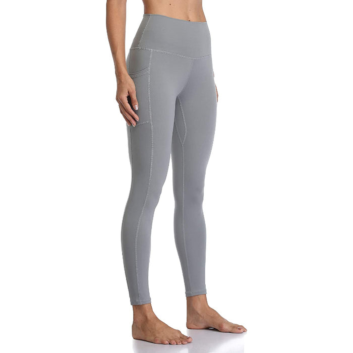 Stylish Print Women's High Waisted Yoga Pants Length Leggings With Pockets