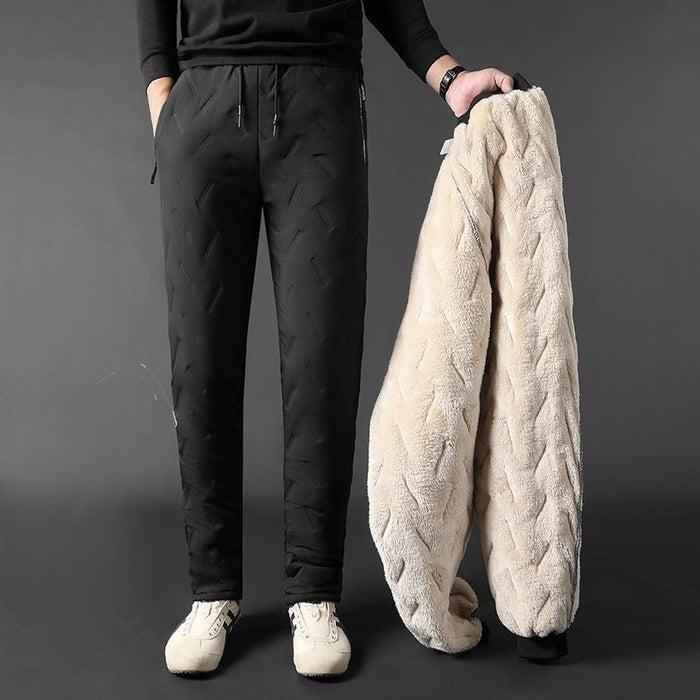 Men's Thick Warm Thermal Lined Fleece Jogger Pants