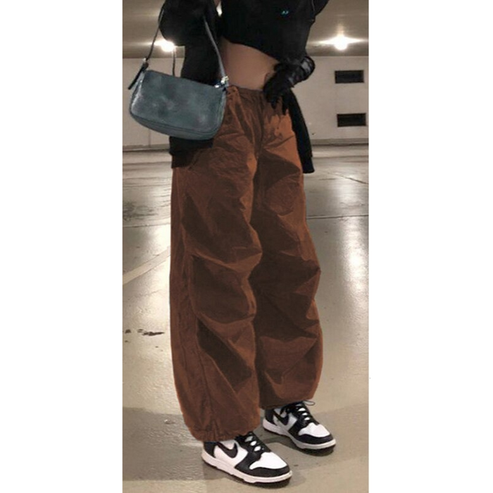 Women's Straight Oversized Baggy Cargo Pants With Pockets