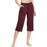 Women's Active Yoga Lounge Capri Pocketed Walking Crop Pants