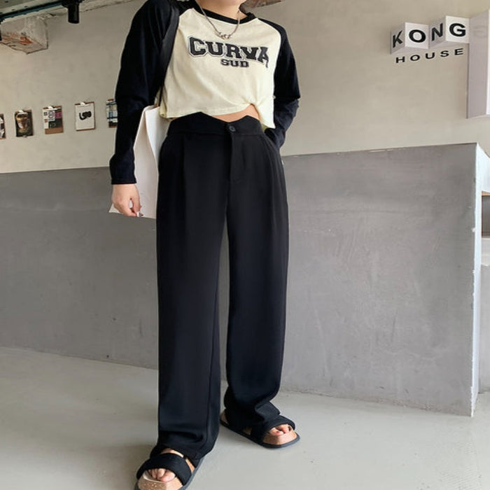 Casual Loose Fit High Waist Wide Leg Pants For Women