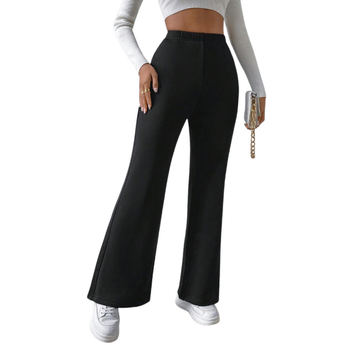 Flared Thermal Pants With Fleece Lining