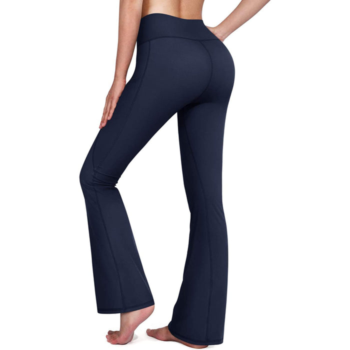Women Plus Size Yoga Pants Flare Leg Fold Over Waist Bootcut Gym Workout  Stretch | eBay
