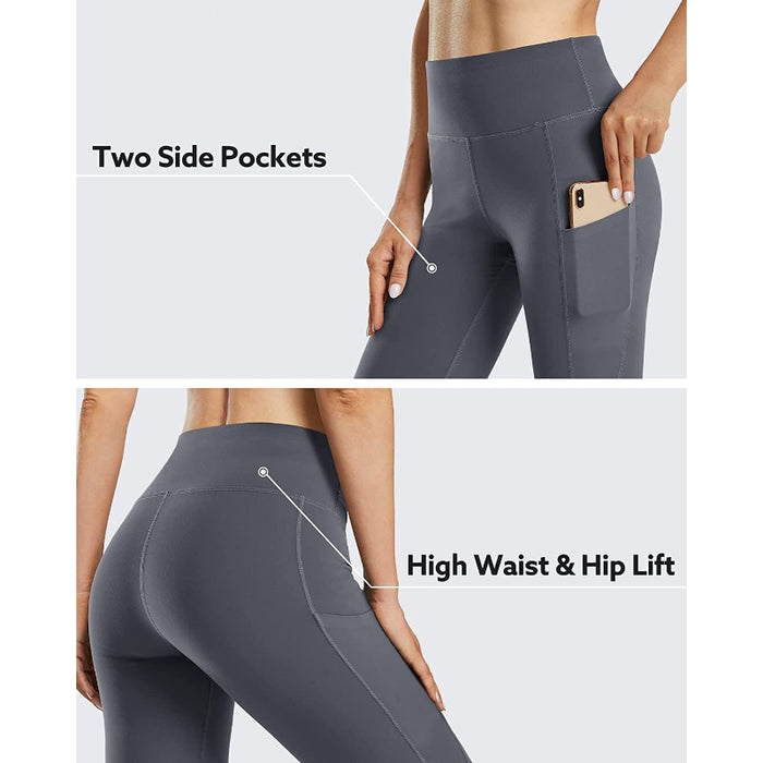 Flared Leggings Bootcut Yoga Pants For Women High Waist Bootleg Pants With Pockets Workout Dress Pants