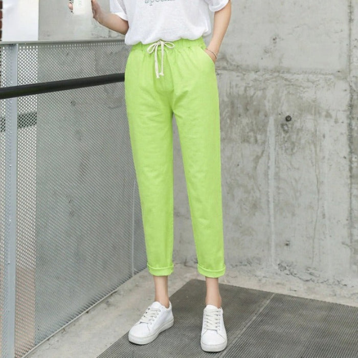 Summer Cotton Linen Pants For Women