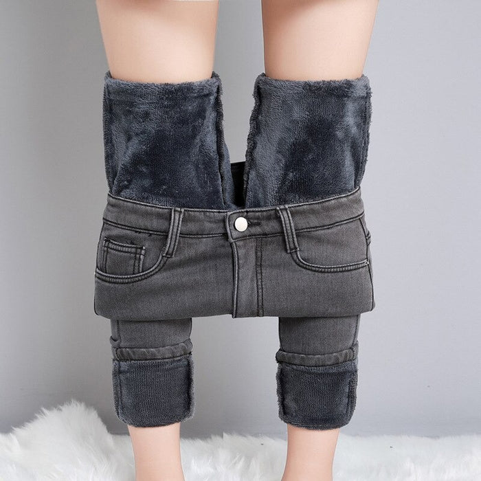 Skinny Winter Thermal Plush Stretch Jeans