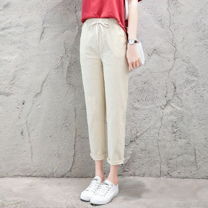 Summer Cotton Linen Pants For Women