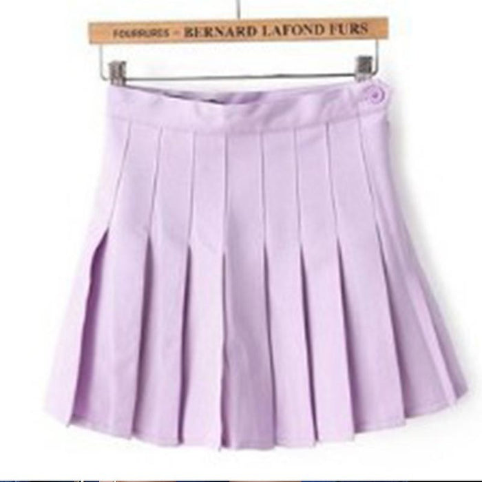 Women High Waist Pleated Skirt