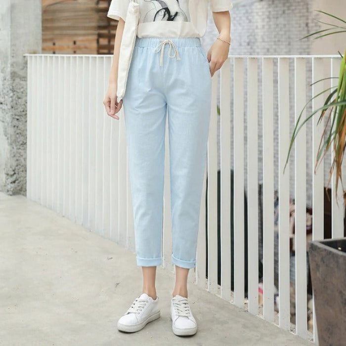 Summer Cotton Linen Pants For Women