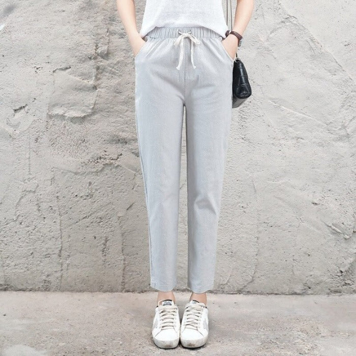 Summer Cotton Linen Pants For Women