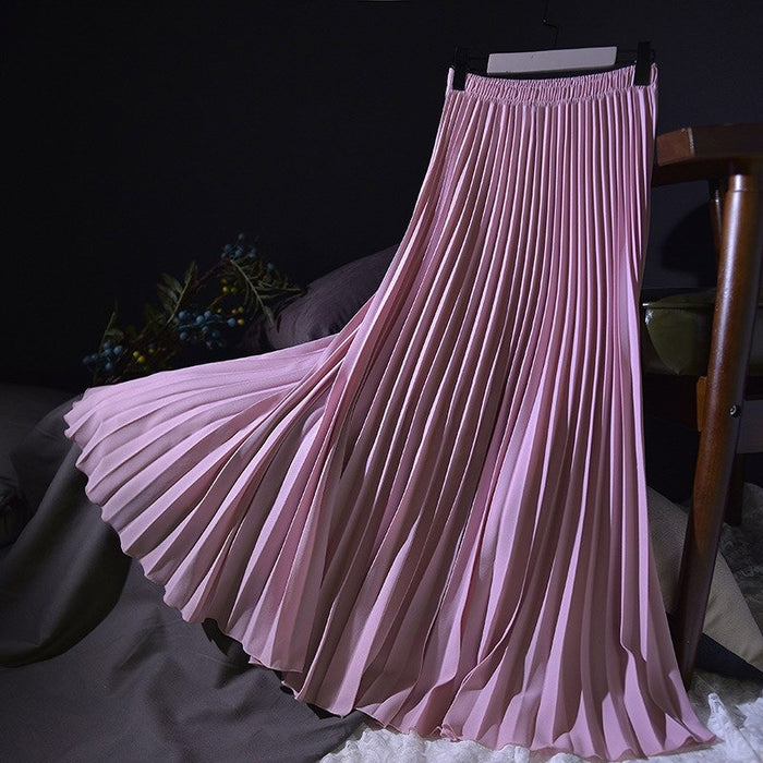 Chiffon High-Waisted Pleated Skirts For Women