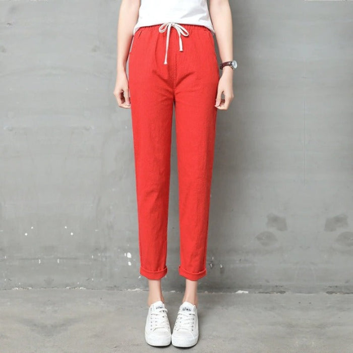 Summer Cotton Linen Pants For Women