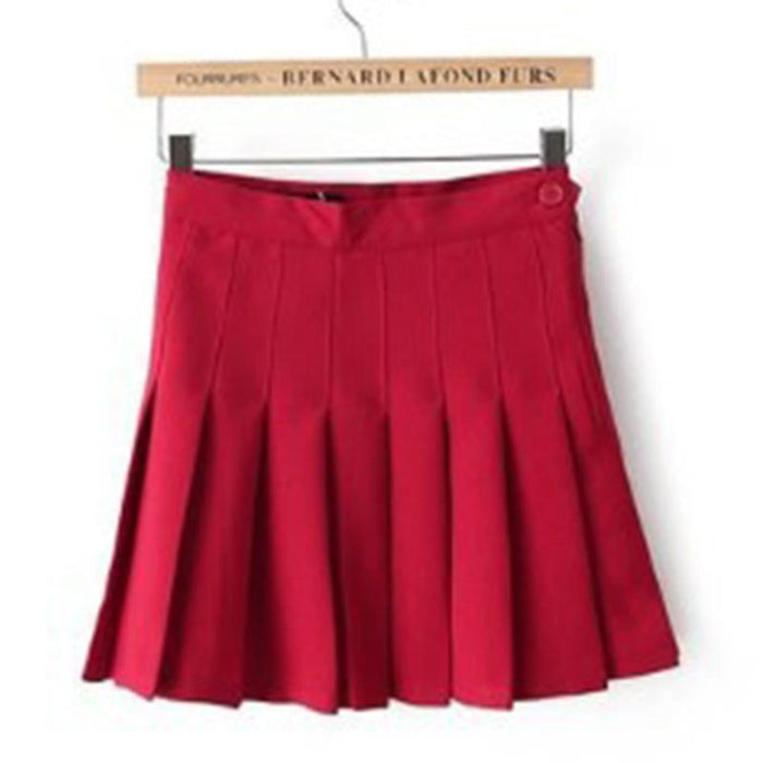Women High Waist Pleated Skirt