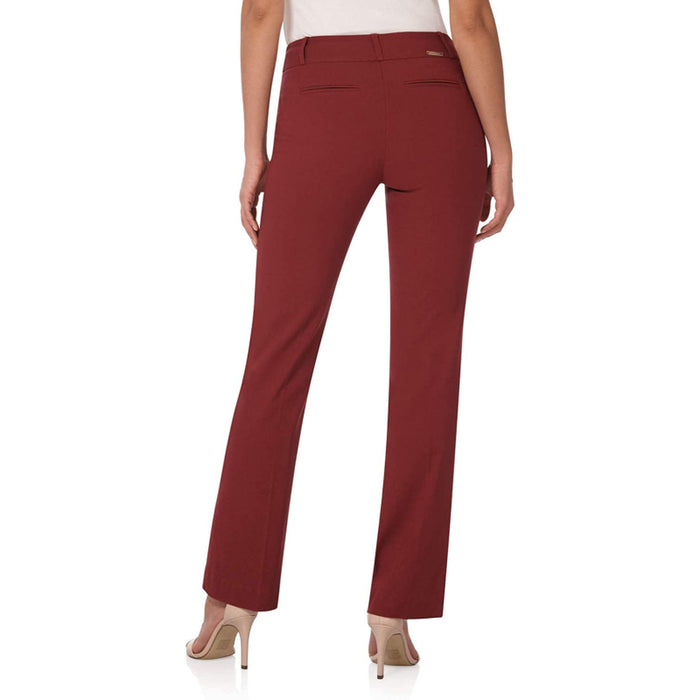 Multicolor Women's Solid Ease In To Comfort Fit Bootcut Stretch Pant With Pull On