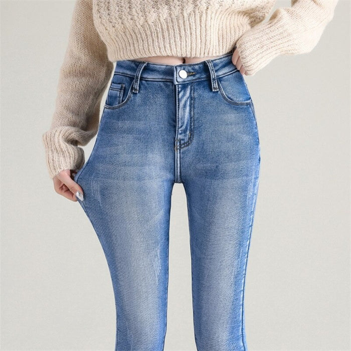 Skinny Winter Thermal Plush Stretch Jeans