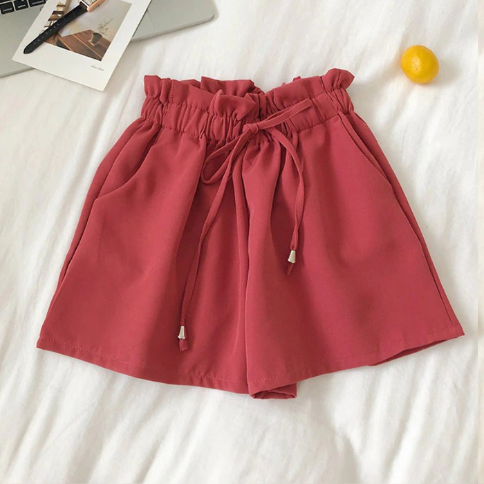 Solid Color Summer Shorts For Women