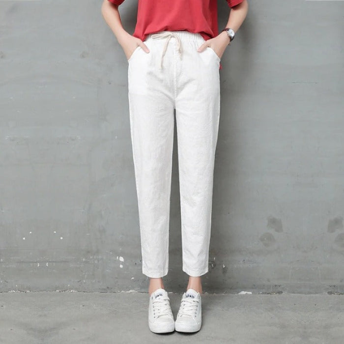 Summer Cotton Linen Pants For Women