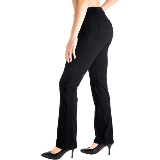 Women's Petite/Regular/Tall Straight Leg Yoga Dress Pants With Belt Loops