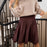 High Waist Knitted Pleated Skirts For Women