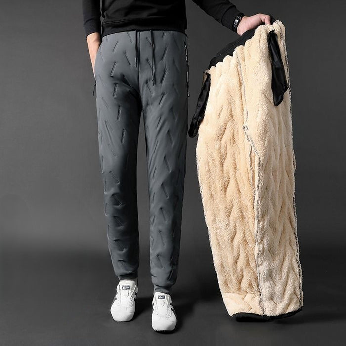 Men's Thick Warm Thermal Lined Fleece Jogger Pants