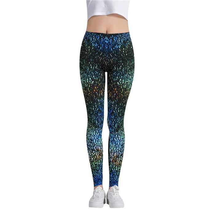 Rock Design Colorful Print Leggings