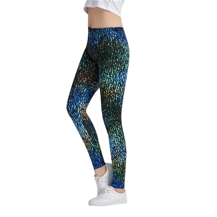 Rock Design Colorful Print Leggings