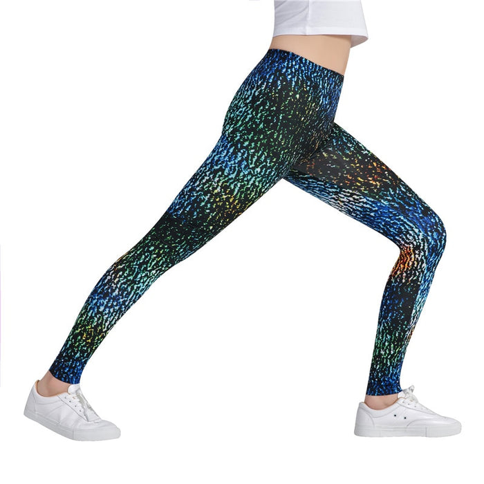 Rock Design Colorful Print Leggings