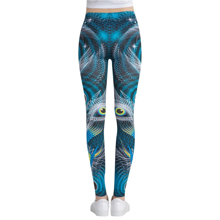 Fitness Stretchy Colorful Print Leggings