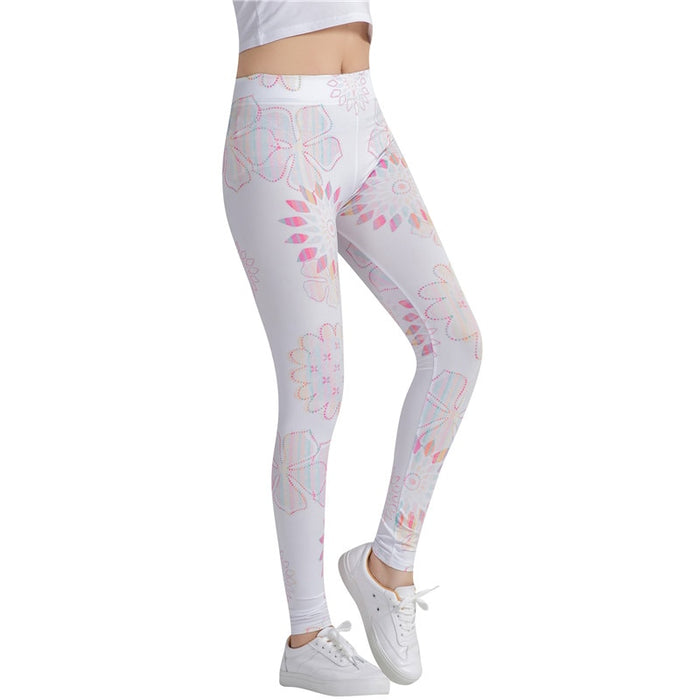 Snowflake Colorful Print Leggings