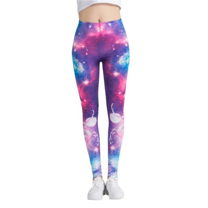Star Space Galaxy Colorful Print Leggings