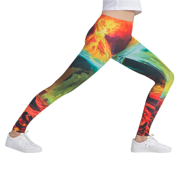 Hot Lava Colorful Print Leggings