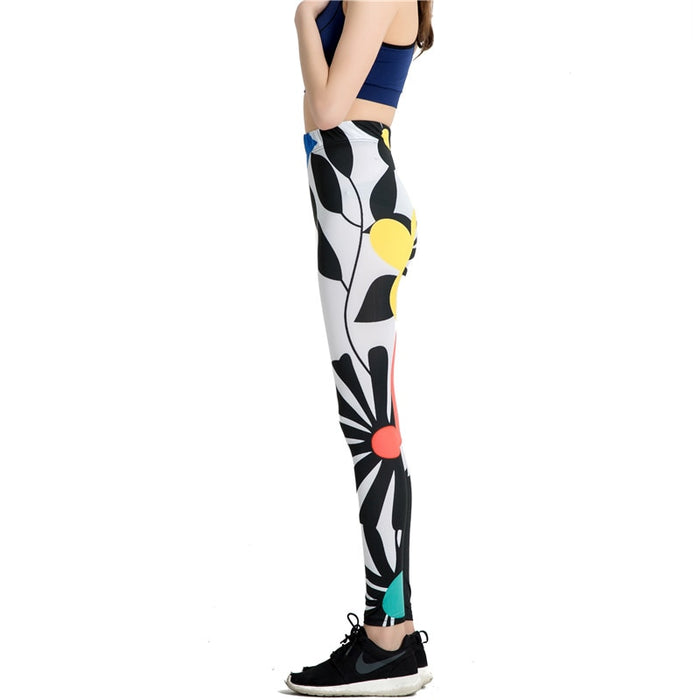 Cartoon Figure Colorful Print Leggings