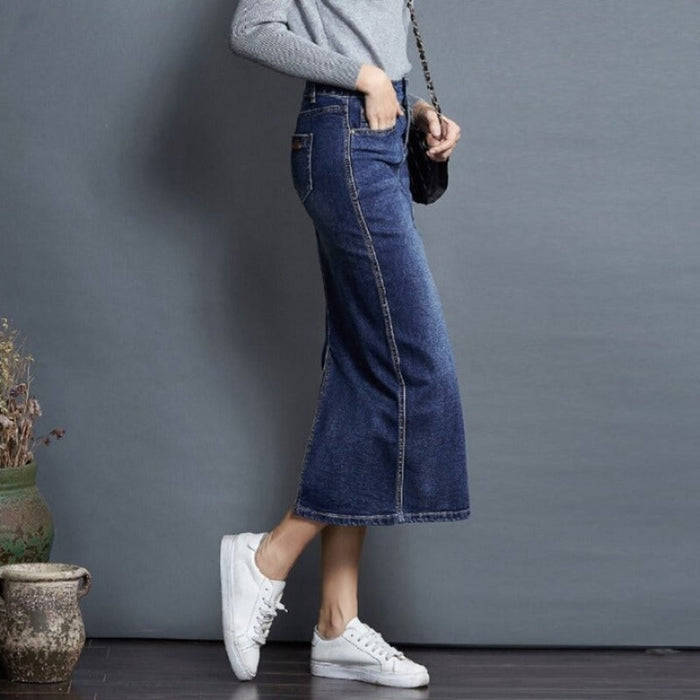 Women's Denim Long Jeans Skirts - High-Quality, Long Length, Comfortable Fit
